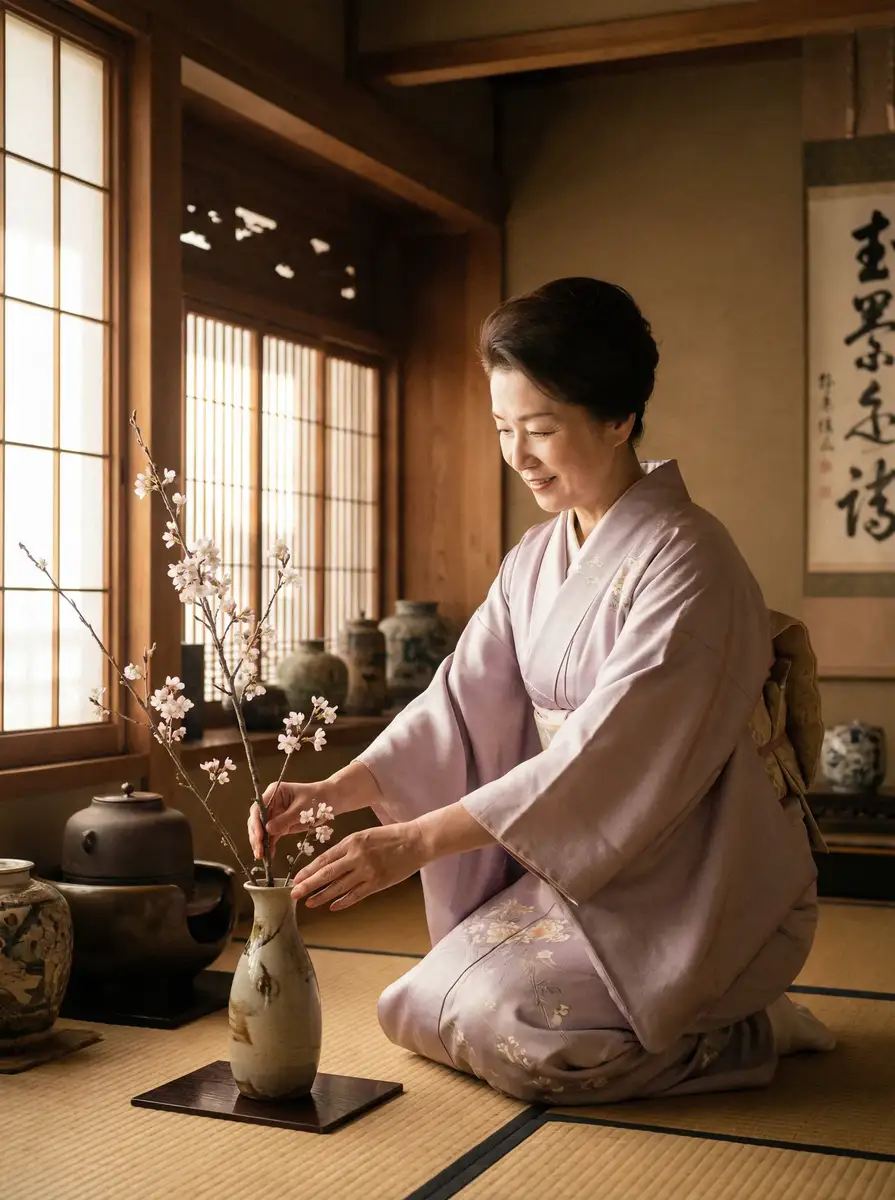 一位优雅的 奈何boss要娶我在线 在和室中插花